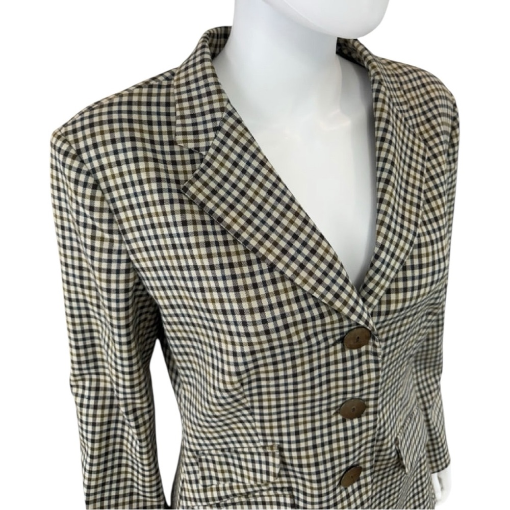 Robert Kitchen Vintage Plaid Blazer Jacket Size 8 M0751 - Picture 5 of 14